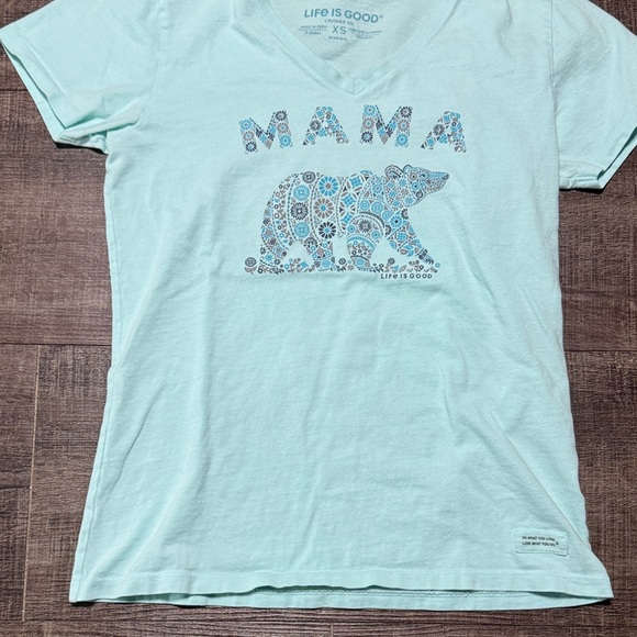 Life Is Good Light Blue Mama Bear Tee - Picture 4 of 7